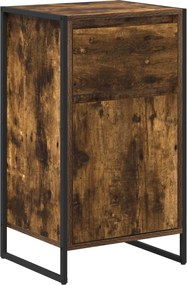 vidaXL Bufet cu sertar Stejar fumuriu 43 x 36 x 75,5 cm Lemn compozit