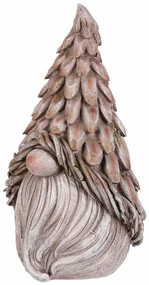 Decorațiune de grădină cap de pitic, gri, 24 x 21x 43 cm