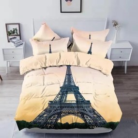 Lenjerie de pat din bumbac 3D TURNUL EIFFEL