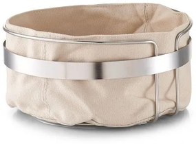 Cos pentru paine, Metal Beige, Ø 22xH10,8 cm