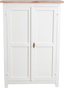 Dulap mic, L68 25 H98 cm, alb antic natur, lemn masiv