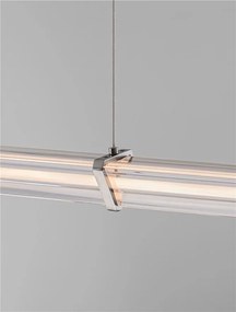 Lustra LED 3000K suspendata design liniar PHEME nickel satinat