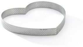 Inel perforat pentru tort Heart De Buyer 3099.52 18 cm, oțel inoxidabil