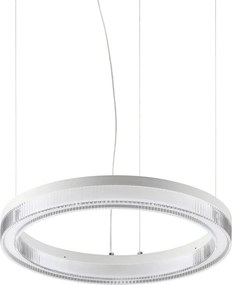 Lustra LED suspendata design circular CROWN SP D40 BIANCO