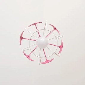 Lustră pe cablu pentru copii STARS 1xE27/15W/230V roz/alb