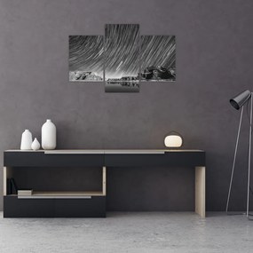 Tablou albnegru cu cerul și stele (90x60 cm)