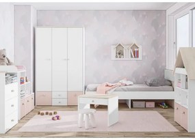 Noptieră BUBO 58x69 cm alb/stejar deschis