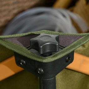 Outsunny Cărucior, pliabil, cu masă pliabilă, cadru din oțel, mâner reglabil, verde, 108 x 55 x 93 cm | Aosom Romania