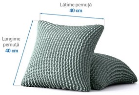 Huse bielastice COSTINA mentă feţe de pernă 2 buc (40 x 40 cm)
