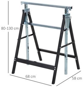 HOMCOM set suport de lucru, inaltime reglabila, 68x58x80 cm | Aosom Romania