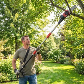 Outsunny Drujbă Telescopică pe Baterie, Drujbă Fără Fir 1,94m/2,56m cu Lubrifiere Automată, Viteză Lanț 6m/s, Pentru Tăierea Arborilor și Crengilor, Fără Baterie | Aosom Romania