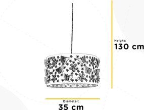 Lustră pe cablu ONLI TITILLA 1xE27/22W/230V mov/alb