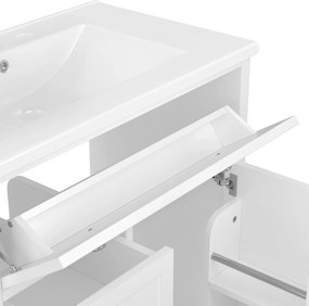 Dulap de baie cu lavoar, 76x46x87 cm, Alb