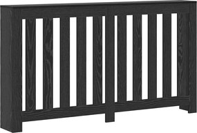 vidaXL Capac pentru radiator Stejar Negru 149 x 20 x 82 cm