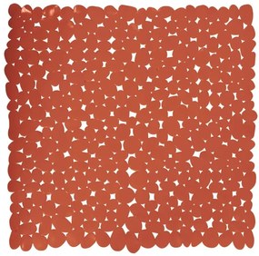 Spirella Suport antiderapant pentru duș GALETS, teracotă, 53 x 53 cm