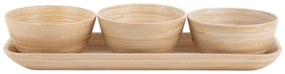 Set de servire în culoare naturală din bambus Puro – PT LIVING