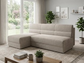 OFERTA Canapea extensibila reversibila in forma de L TAVERO SLIM 201x140 cm, bej deschis calitatea II