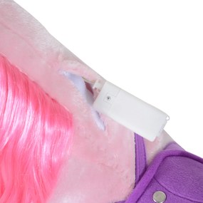 HOMCOM Cal Balansoar pentru Copii 3+ Ani cu Roți și Sunete, Leagăn pentru Copii cu Suport pentru Picioare, 65x28x75 cm, Roz | Aosom Romania