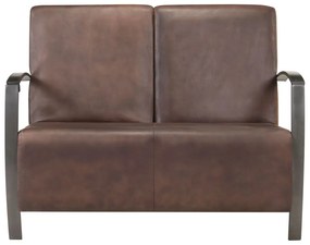 321864 vidaXL Canapea cu 2 locuri, maro uzat, piele naturală