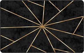 vidaXL Covor lavabil, negru și auriu, 190x300 cm