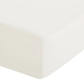 Cearceaf crem din bumbac percale cu elastic 150x200 cm Easy Iron Percale – Catherine Lansfield