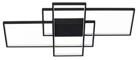 Lustra LED cu telecomanda design geometric CLEA neagra