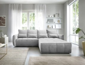 Coltar tapitat, extensibil, cu spatiu pentru depozitare, 265x196x88 cm, Campo RT01, Eltap (Culoare: Bej / Relax 18)