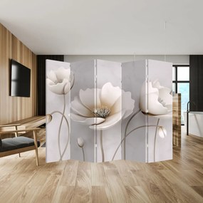 Paravan - Florile albe (210x170 cm)