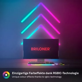 Brilo - Bandă LED RGBIC Smart Wi-Fi 24W 230V Tuya cu telecomandă