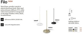 Veioza/Lampa de masa LED design modern minimalist Filo tl alba
