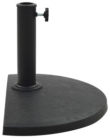 Suport umbrela de soare, negru, 9 kg, polirasina, semi-rotund Semirotund, 9 kg