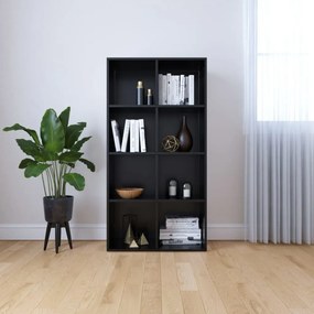 800154 vidaXL Bibliotecă/Dulap, negru, 66x30x130 cm, lemn prelucrat