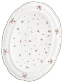 Tavă din porțelan Brandani Nonna Rosa, alb