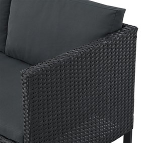 Juskys Set rattan Santorini - negru