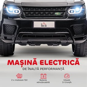 HOMCOM Mașină Electrică pentru Copii cu Motor Dublu, Suspensie și Telecomandă, 110x68x52 cm, Negru | Aosom Romania