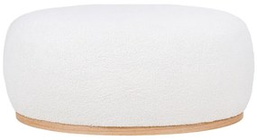 Manhattan puff, pluș, alb, 54,5x88,5x36 cm