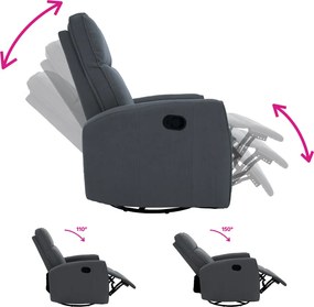 Fotoliu rotativ de relaxare, gri, MEKENZI