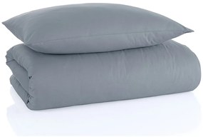 Lenjerie de pat din bumbac Color gri, 140 x 200cm, 70 x 90 cm