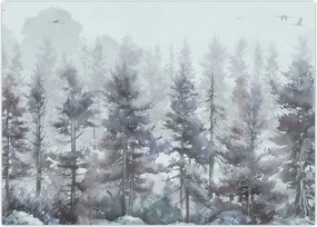 Tablou - Pădurea de pini II., aquarel (70x50 cm)