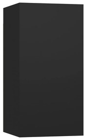 Set dulapuri TV, 7 piese, negru, PAL Negru, 60 x 30 x 30 cm, 7