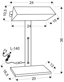 Lampă de masă BANKIER 1xE14/40W/230V
