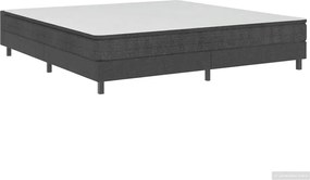 vidaXL Cadru pat continental, gri, 200x200 cm, material textil