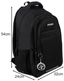 Rucsac negru din material durabil - dimensiuni multiple Objem 22 L