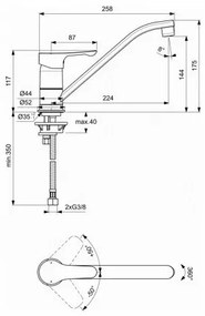 Baterie bucatarie Ideal Standard Alpha monocomanda