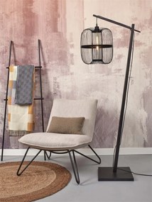 Lampa de podea eco din bambus Hokkaido L 38cm, negru