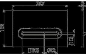 Set rezervor wc incastrat cu set fixare si clapeta negru mat auriu mat Alcadrain M1878-7