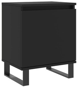 826846 vidaXL Noptieră, negru, 40x30x50 cm, lemn compozit