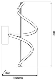 Aplică LED TWIST LED/12W/230V negru