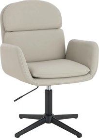HR480CROSS Scaun Ecru Piele Ecologica Premium Soft cu Bază Neagră
