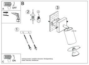 Spot de perete Sollux SL.1494 RING 1xGU10/10W/230V crem
